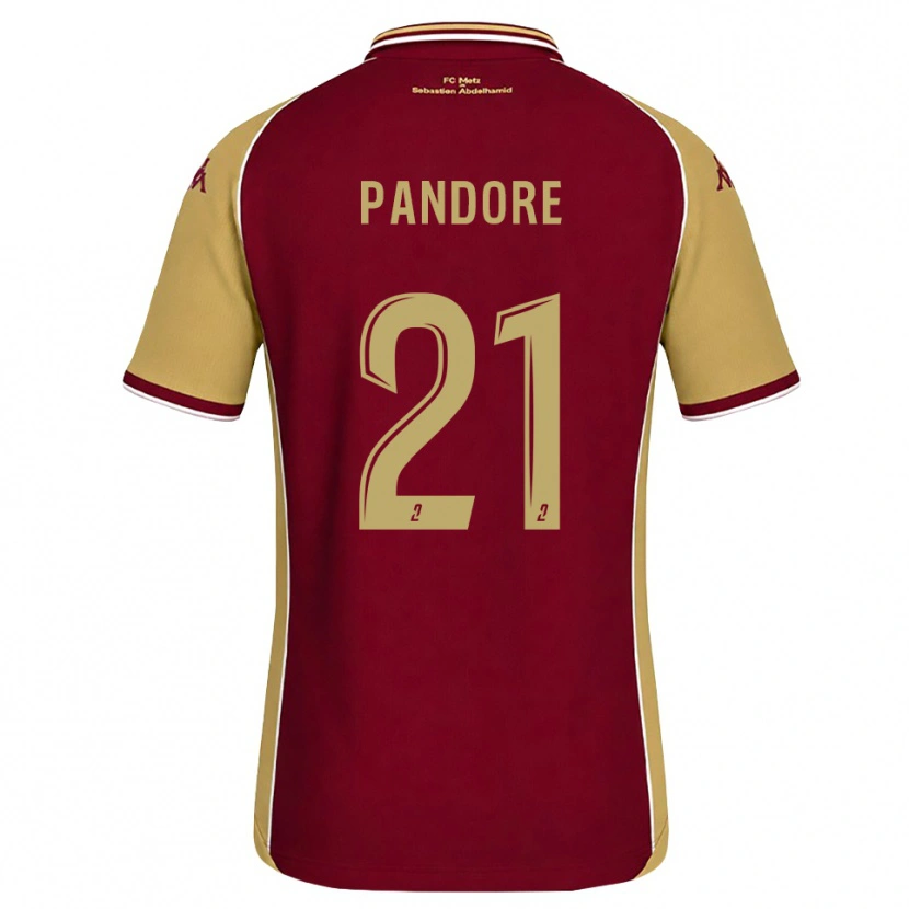 Danxen Barn Jahyann Pandore #21 Guldbrun Mörkröd Hemmatröja Matchtröjor 2026/27 Tröjor T-Tröja