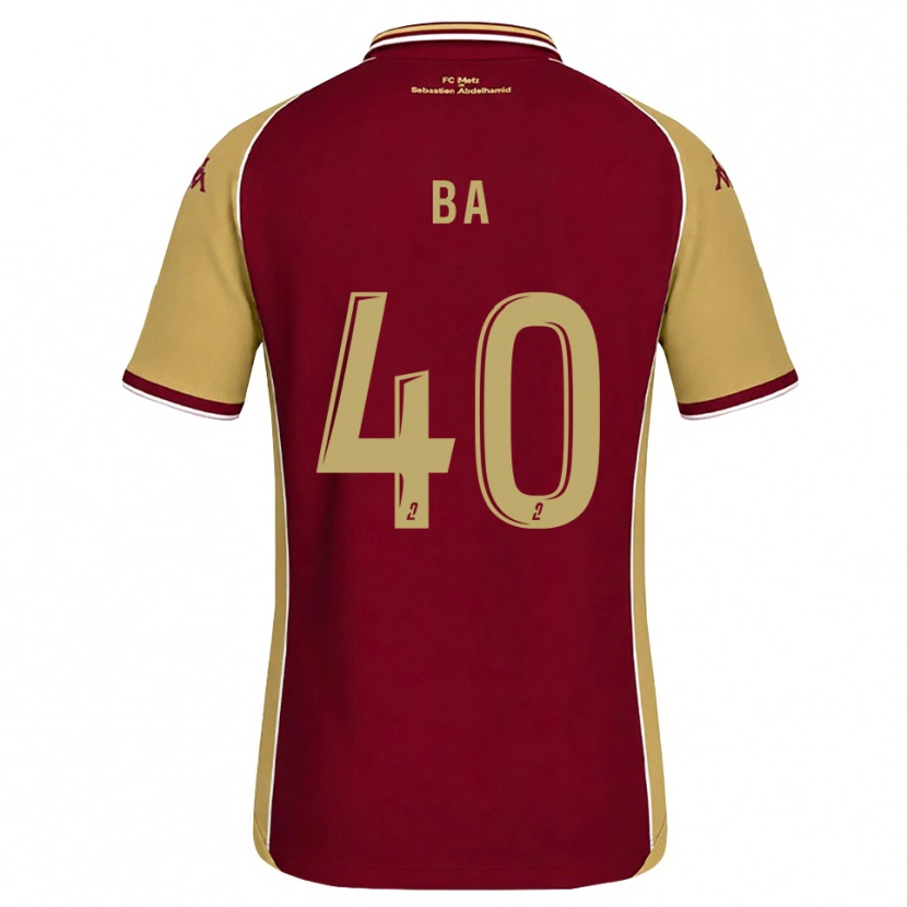 Danxen Barn Ousmane Ba #40 Guldbrun Mörkröd Hemmatröja Matchtröjor 2026/27 Tröjor T-Tröja