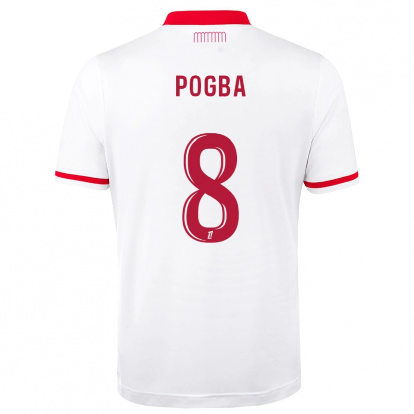 Danxen Barn Paul Pogba #8 Röd Vit Hemmatröja Matchtröjor 2026/27 Tröjor T-Tröja