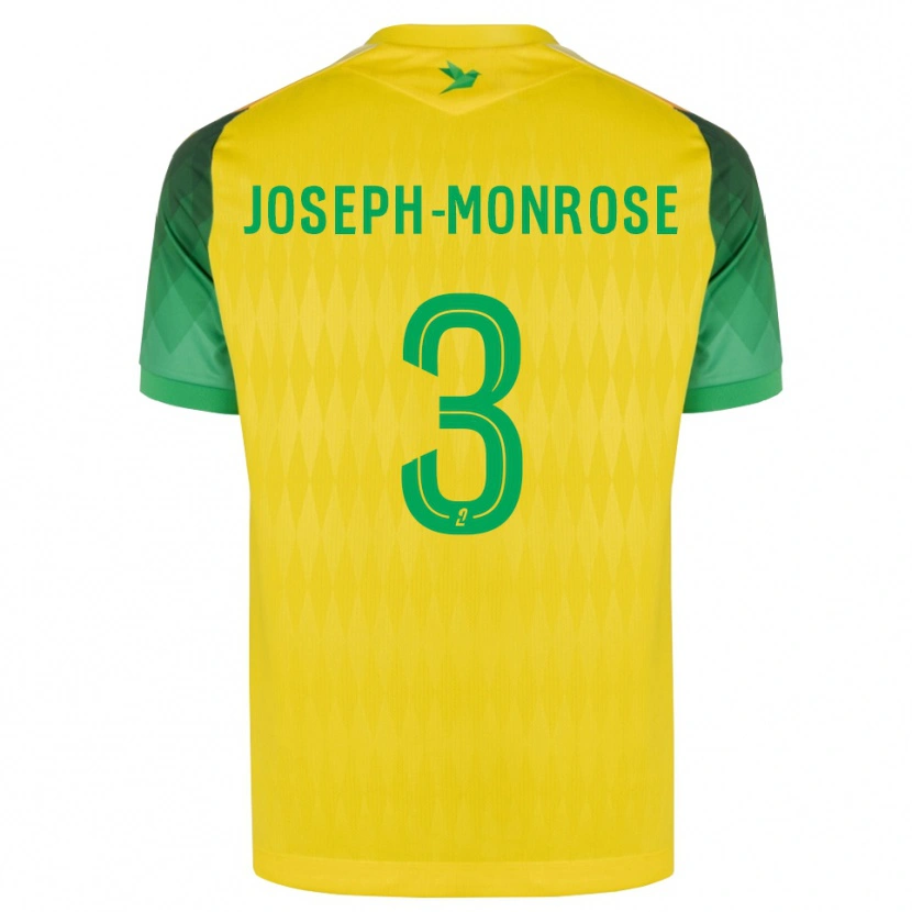 Danxen Barn Florian Joseph-Monrose #3 Gul Grön Röd Hemmatröja Matchtröjor 2026/27 Tröjor T-Tröja