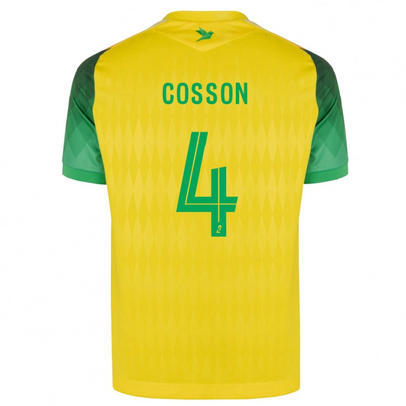 Danxen Barn Maureen Cosson #4 Gul Grön Röd Hemmatröja Matchtröjor 2026/27 Tröjor T-Tröja