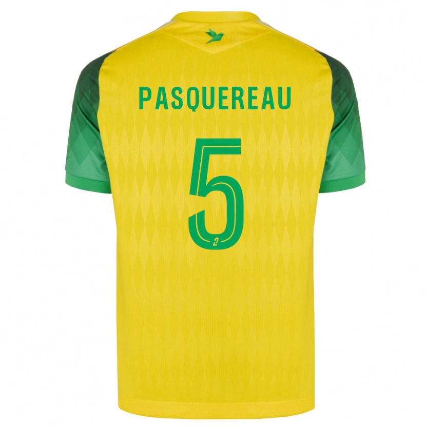 Danxen Barn Julie Pasquereau #5 Gul Grön Röd Hemmatröja Matchtröjor 2026/27 Tröjor T-Tröja