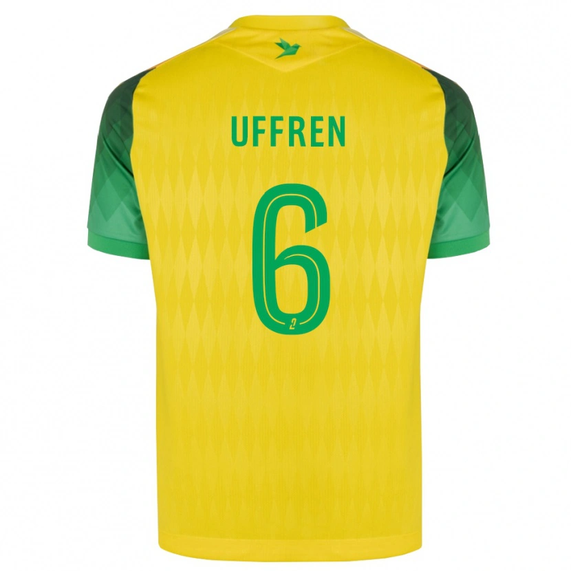 Danxen Barn Manon Uffren #6 Gul Grön Röd Hemmatröja Matchtröjor 2026/27 Tröjor T-Tröja