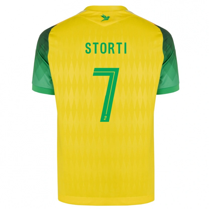 Danxen Barn Lalia Storti #7 Gul Grön Röd Hemmatröja Matchtröjor 2026/27 Tröjor T-Tröja