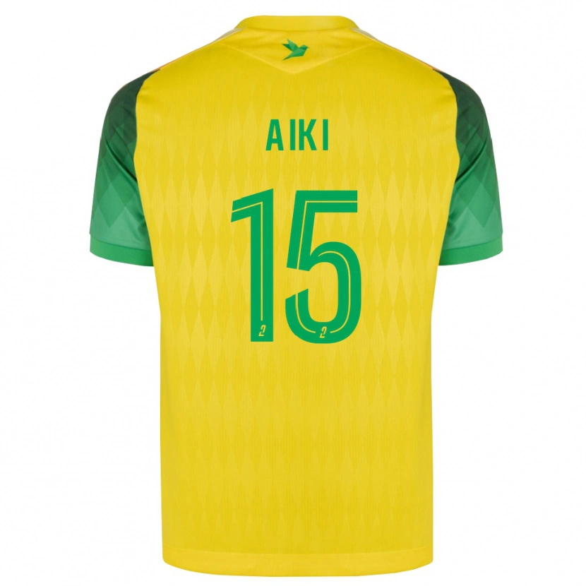 Danxen Barn Amed Aiki #15 Gul Grön Röd Hemmatröja Matchtröjor 2026/27 Tröjor T-Tröja