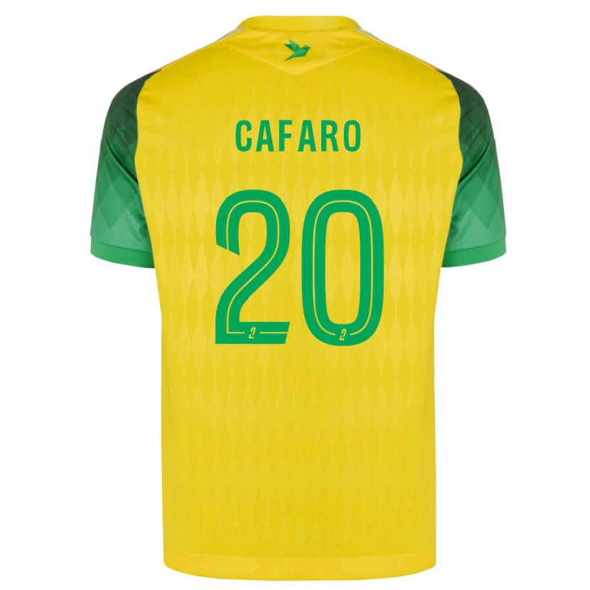 Danxen Barn Mathieu Cafaro #20 Gul Grön Röd Hemmatröja Matchtröjor 2026/27 Tröjor T-Tröja