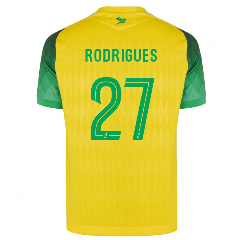 Danxen Barn Nelly Rodrigues #27 Gul Grön Röd Hemmatröja Matchtröjor 2026/27 Tröjor T-Tröja