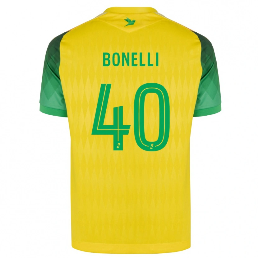 Danxen Barn Lucas Bonelli #40 Gul Grön Röd Hemmatröja Matchtröjor 2026/27 Tröjor T-Tröja