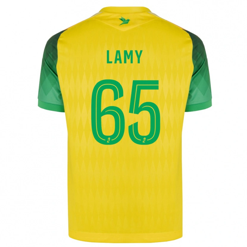 Danxen Barn Hugo Lamy #65 Gul Grön Röd Hemmatröja Matchtröjor 2026/27 Tröjor T-Tröja