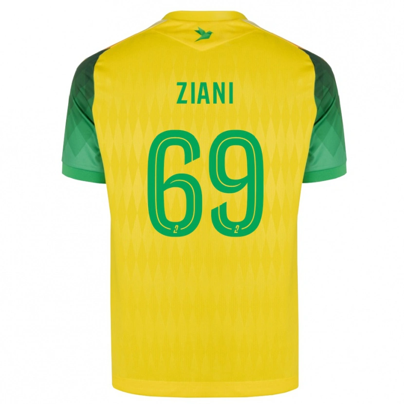 Danxen Barn Sacha Ziani #69 Gul Grön Röd Hemmatröja Matchtröjor 2026/27 Tröjor T-Tröja