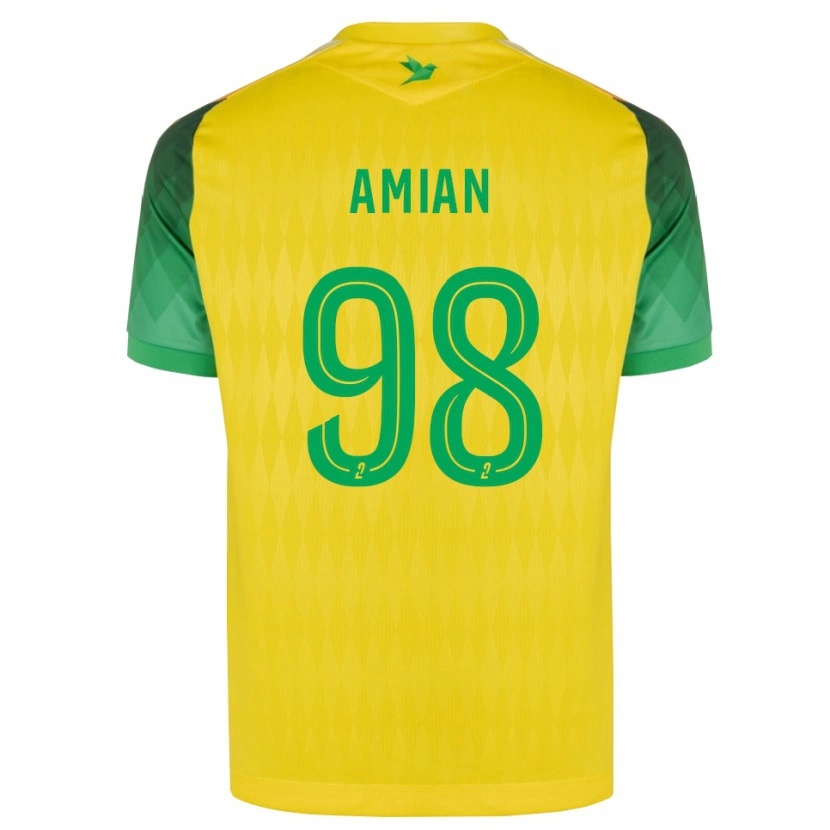 Danxen Barn Kelvin Amian #98 Gul Grön Röd Hemmatröja Matchtröjor 2026/27 Tröjor T-Tröja