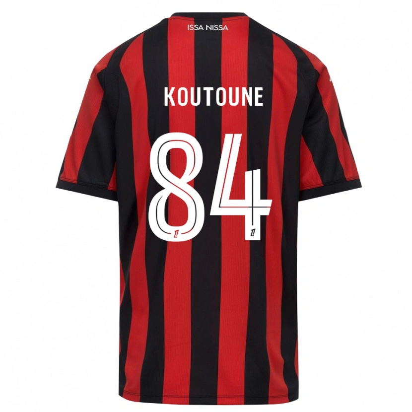 Danxen Barn Hamza Koutoune #84 Röd Svart Vit Hemmatröja Matchtröjor 2026/27 Tröjor T-Tröja