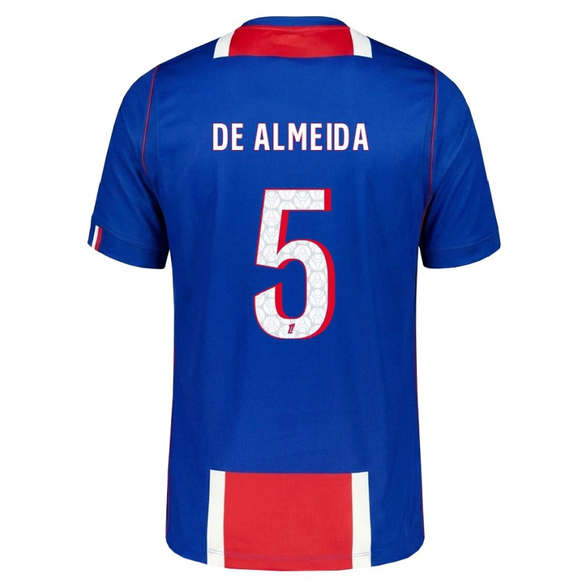 Danxen Barn Elisa De Almeida #5 Röd Vit Blå Hemmatröja Matchtröjor 2026/27 Tröjor T-Tröja