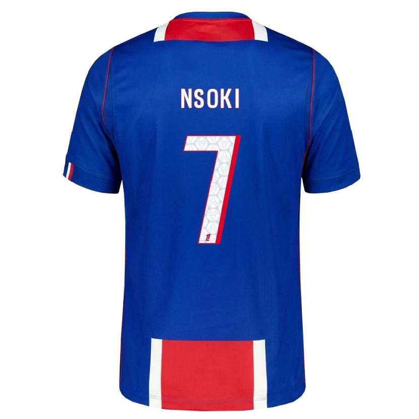Danxen Barn Noah Nsoki #7 Röd Vit Blå Hemmatröja Matchtröjor 2026/27 Tröjor T-Tröja