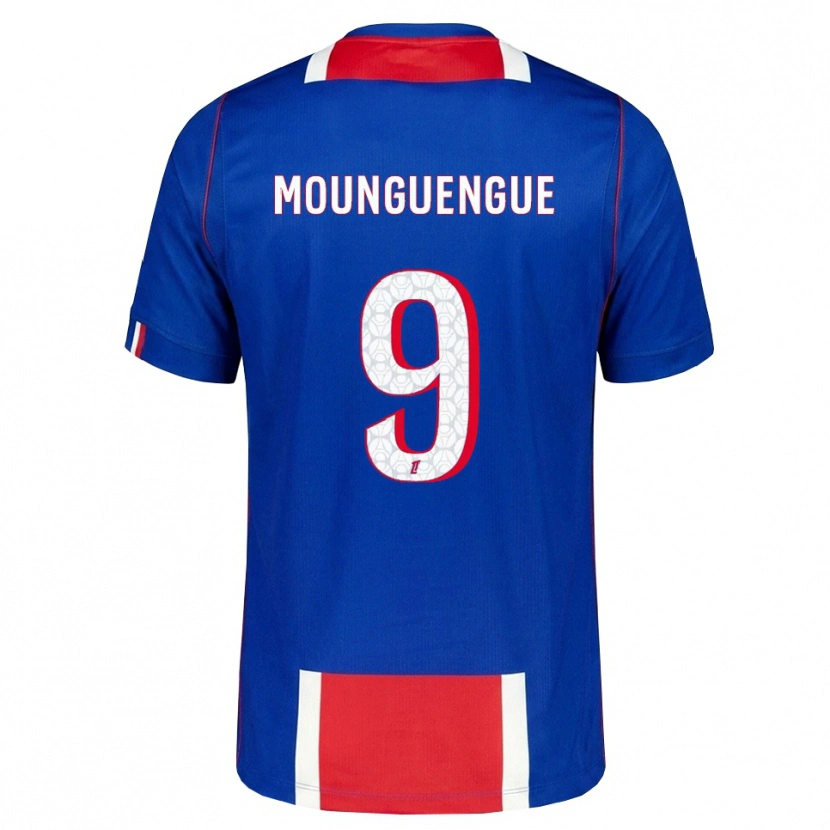 Danxen Barn Pierre Mounguengue #9 Röd Vit Blå Hemmatröja Matchtröjor 2026/27 Tröjor T-Tröja
