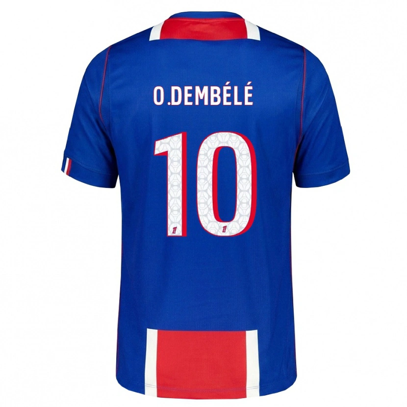 Danxen Barn Ousmane Dembélé #10 Röd Vit Blå Hemmatröja Matchtröjor 2026/27 Tröjor T-Tröja