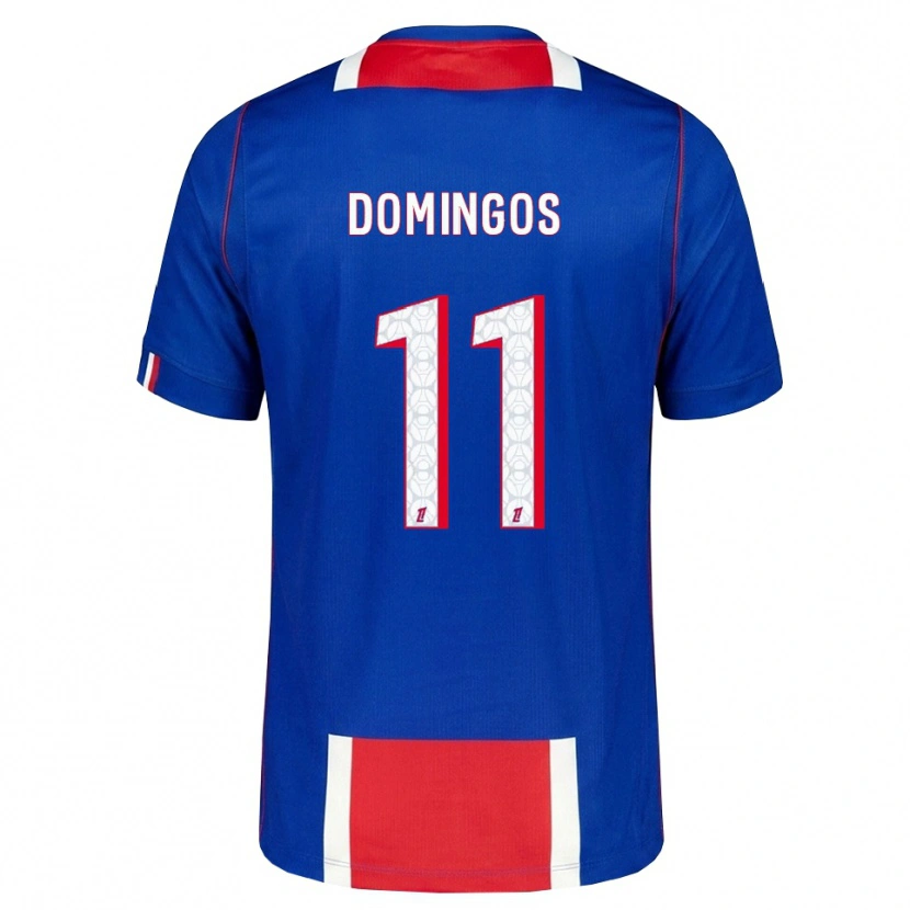 Danxen Barn Fabio Domingos #11 Röd Vit Blå Hemmatröja Matchtröjor 2026/27 Tröjor T-Tröja