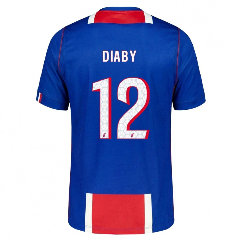 Danxen Barn Ibrahima Diaby #12 Röd Vit Blå Hemmatröja Matchtröjor 2026/27 Tröjor T-Tröja