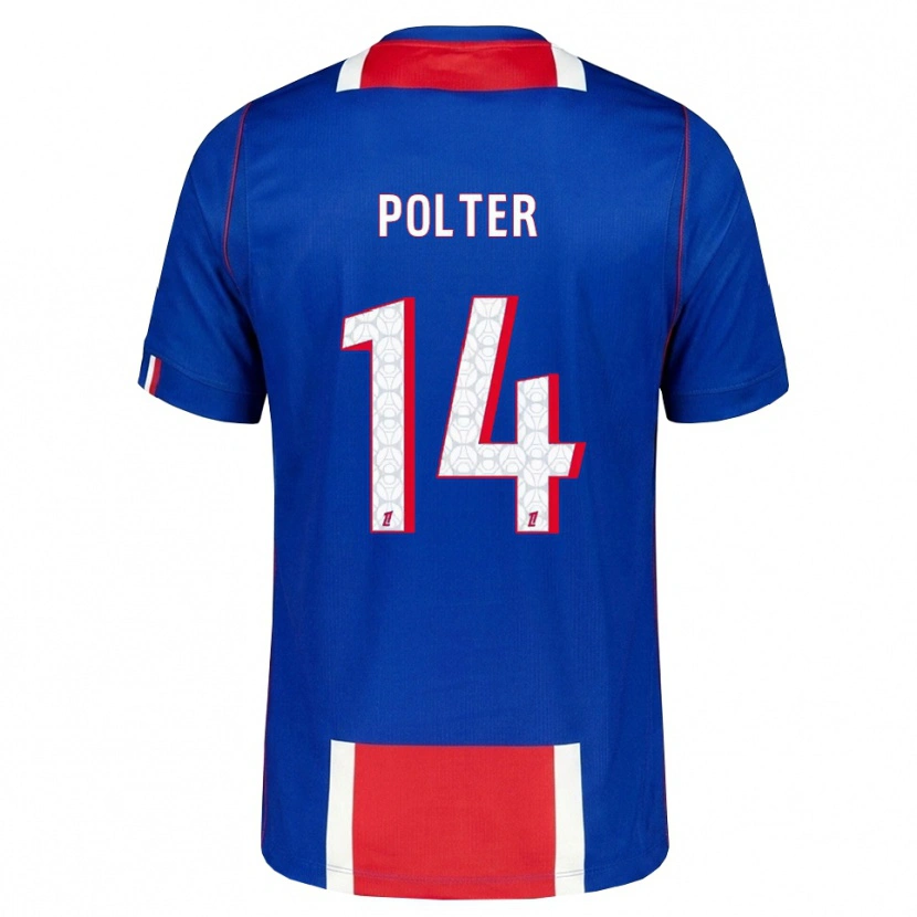 Danxen Barn Ewan Polter #14 Röd Vit Blå Hemmatröja Matchtröjor 2026/27 Tröjor T-Tröja