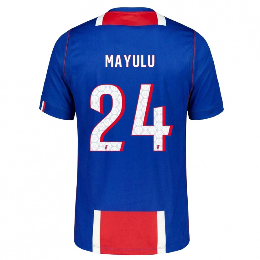 Danxen Barn Senny Mayulu #24 Röd Vit Blå Hemmatröja Matchtröjor 2026/27 Tröjor T-Tröja