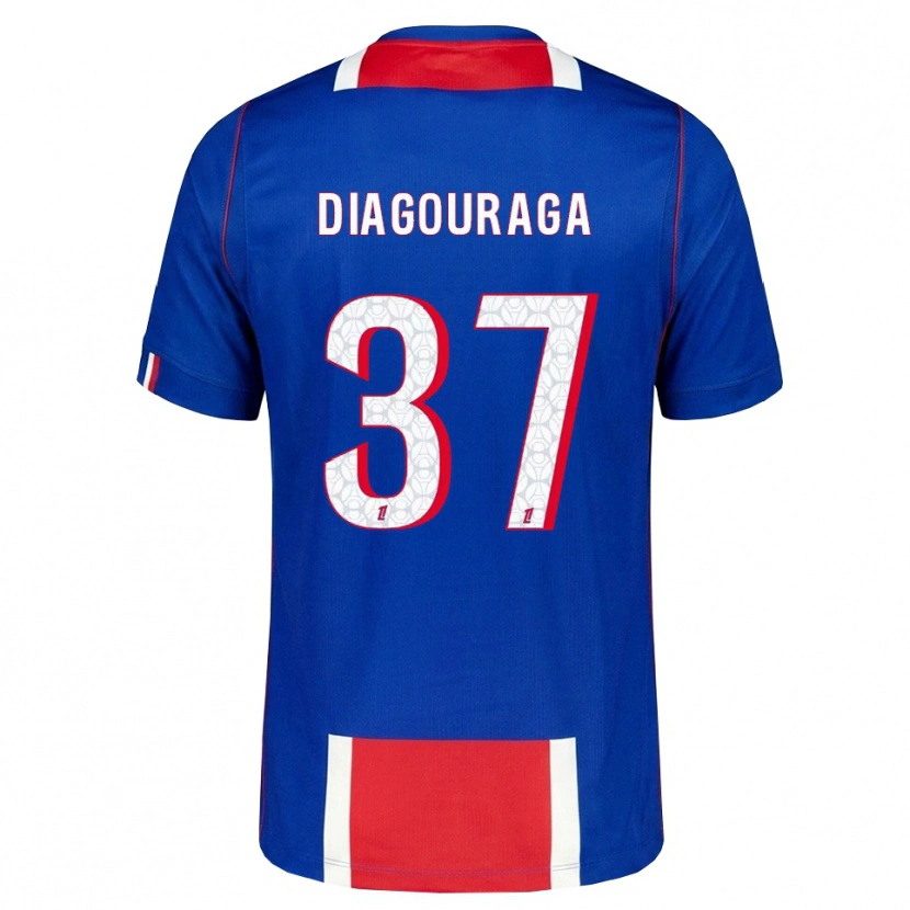 Danxen Barn Toumani Diagouraga #37 Röd Vit Blå Hemmatröja Matchtröjor 2026/27 Tröjor T-Tröja