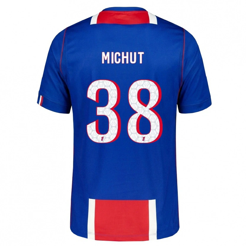 Danxen Barn Edouard Michut #38 Röd Vit Blå Hemmatröja Matchtröjor 2026/27 Tröjor T-Tröja