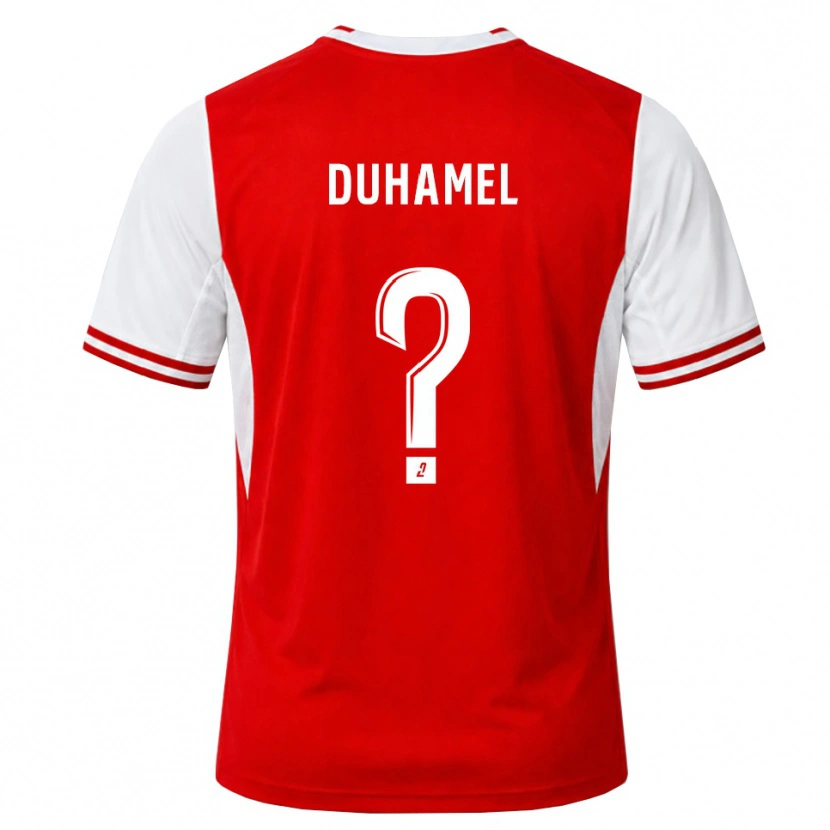 Danxen Barn Lino Duhamel #0 Röd Vit Hemmatröja Matchtröjor 2026/27 Tröjor T-Tröja