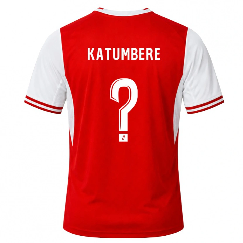 Danxen Barn Noah Katumbere #0 Röd Vit Hemmatröja Matchtröjor 2026/27 Tröjor T-Tröja