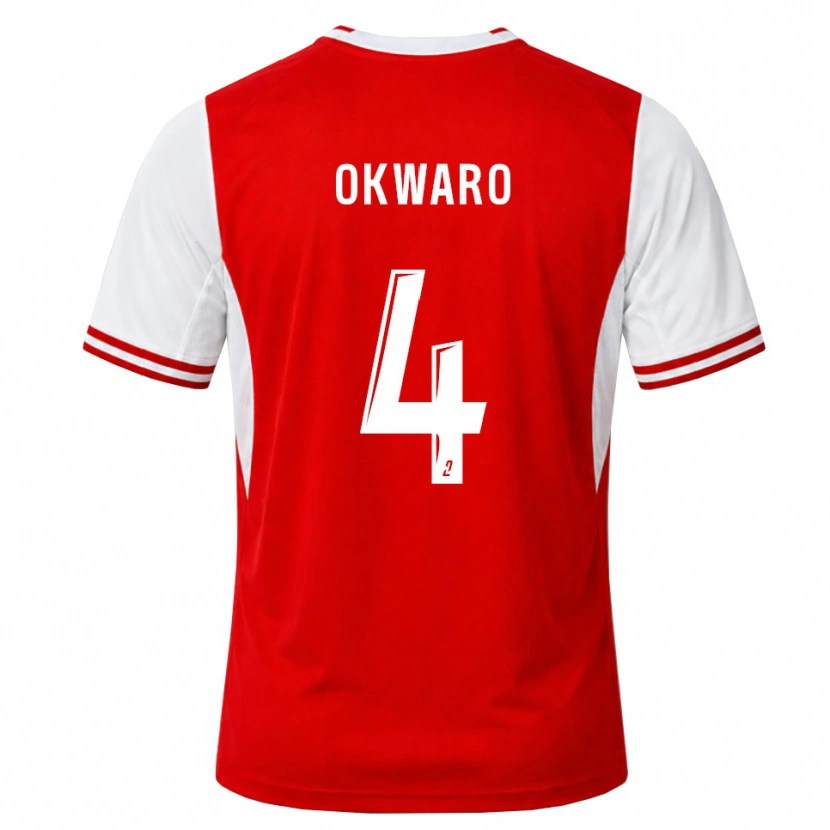 Danxen Barn Manzur Okwaro #4 Röd Vit Hemmatröja Matchtröjor 2026/27 Tröjor T-Tröja