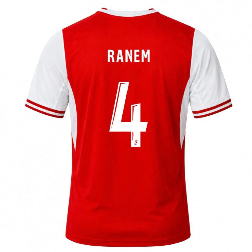Danxen Barn Nassim Ranem #4 Röd Vit Hemmatröja Matchtröjor 2026/27 Tröjor T-Tröja