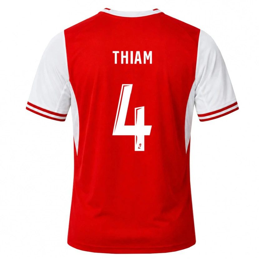 Danxen Barn Imran Thiam #4 Röd Vit Hemmatröja Matchtröjor 2026/27 Tröjor T-Tröja