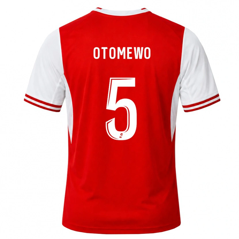 Danxen Barn John Otomewo #5 Röd Vit Hemmatröja Matchtröjor 2026/27 Tröjor T-Tröja