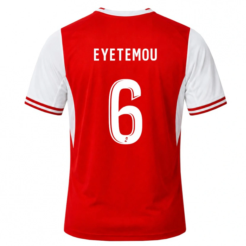 Danxen Barn Paul Eyetemou #6 Röd Vit Hemmatröja Matchtröjor 2026/27 Tröjor T-Tröja