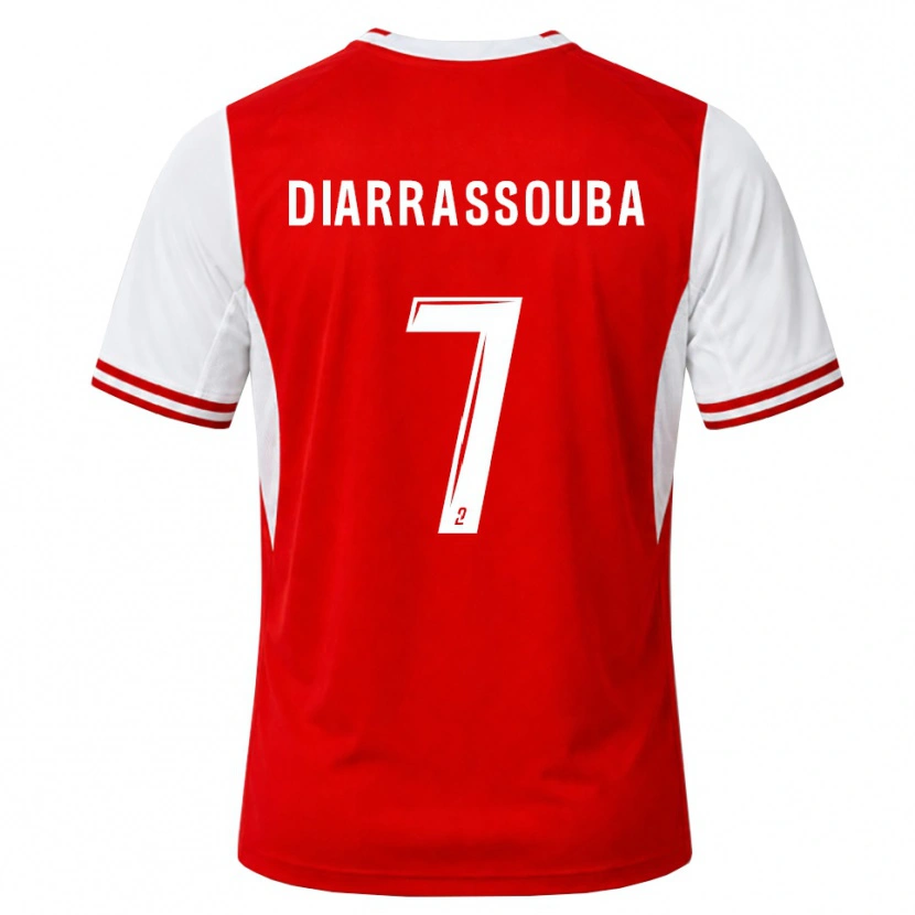 Danxen Barn Tidiane Diarrassouba #7 Röd Vit Hemmatröja Matchtröjor 2026/27 Tröjor T-Tröja