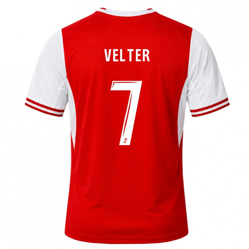 Danxen Barn Timéo Velter #7 Röd Vit Hemmatröja Matchtröjor 2026/27 Tröjor T-Tröja