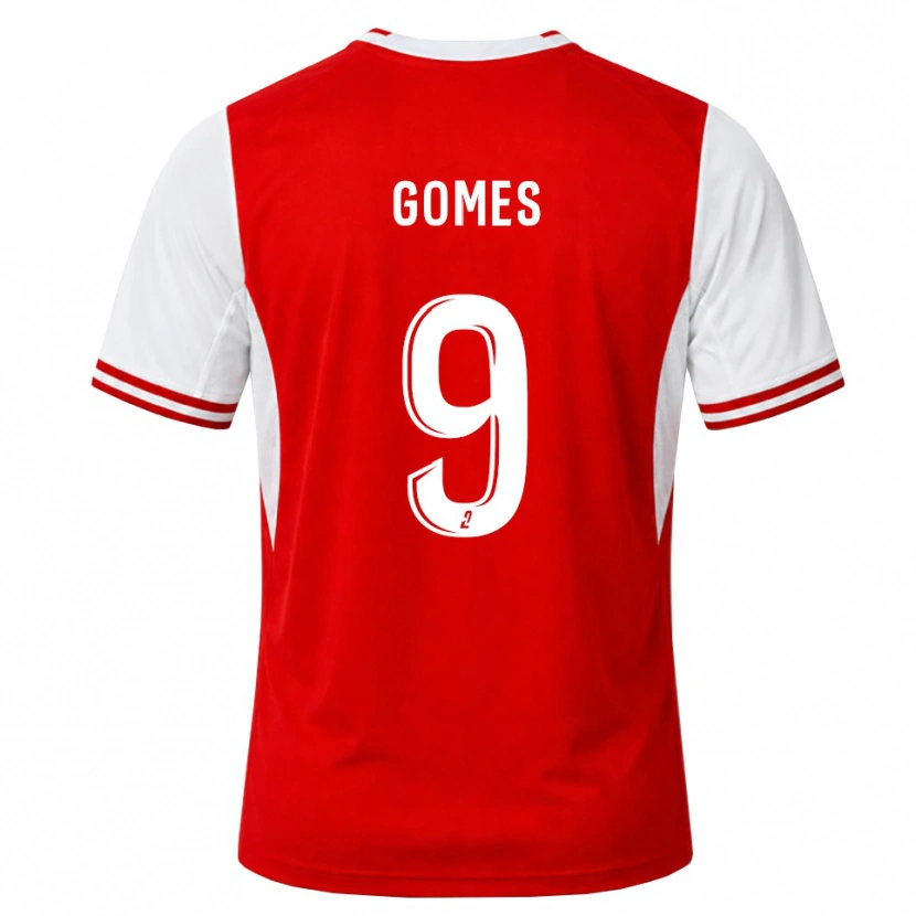 Danxen Barn Mélissa Gomes #9 Röd Vit Hemmatröja Matchtröjor 2026/27 Tröjor T-Tröja