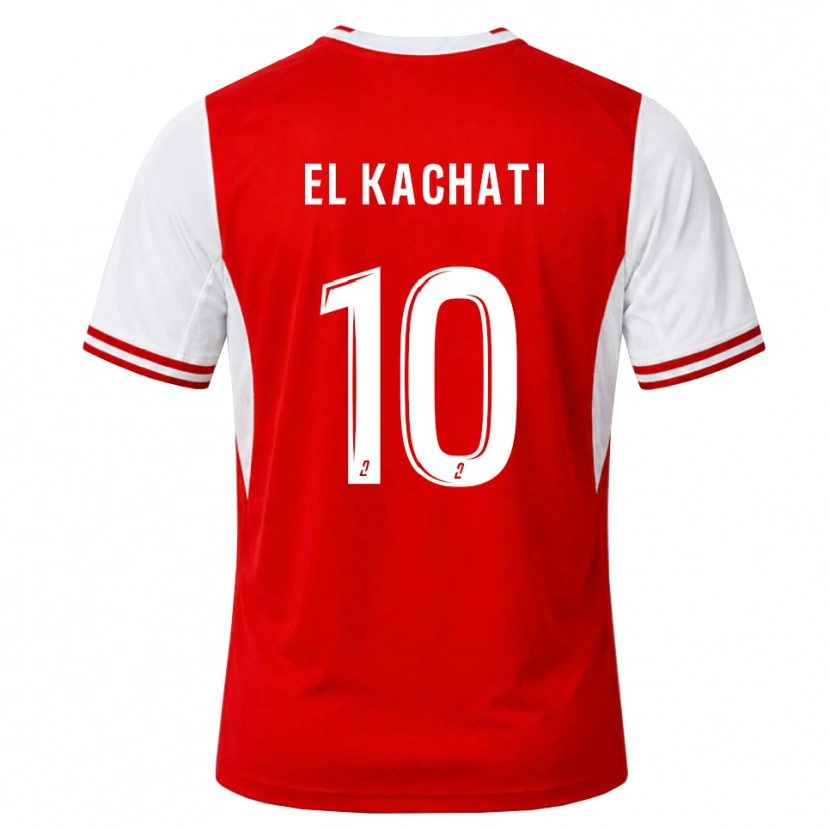 Danxen Barn Youssef El Kachati #10 Röd Vit Hemmatröja Matchtröjor 2026/27 Tröjor T-Tröja