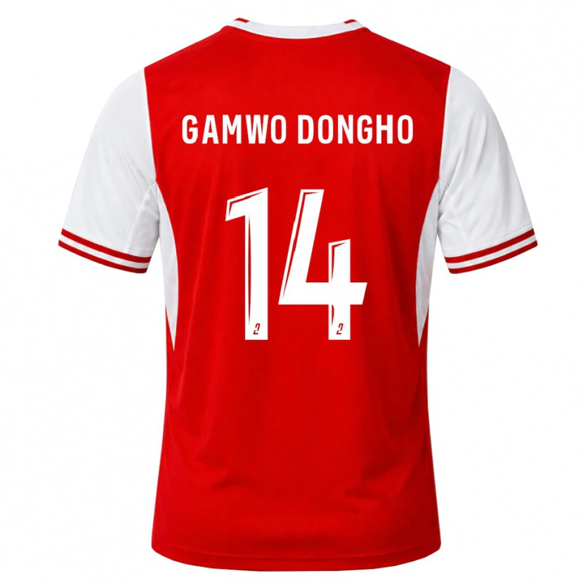 Danxen Barn Samuel Gamwo Dongho #14 Röd Vit Hemmatröja Matchtröjor 2026/27 Tröjor T-Tröja
