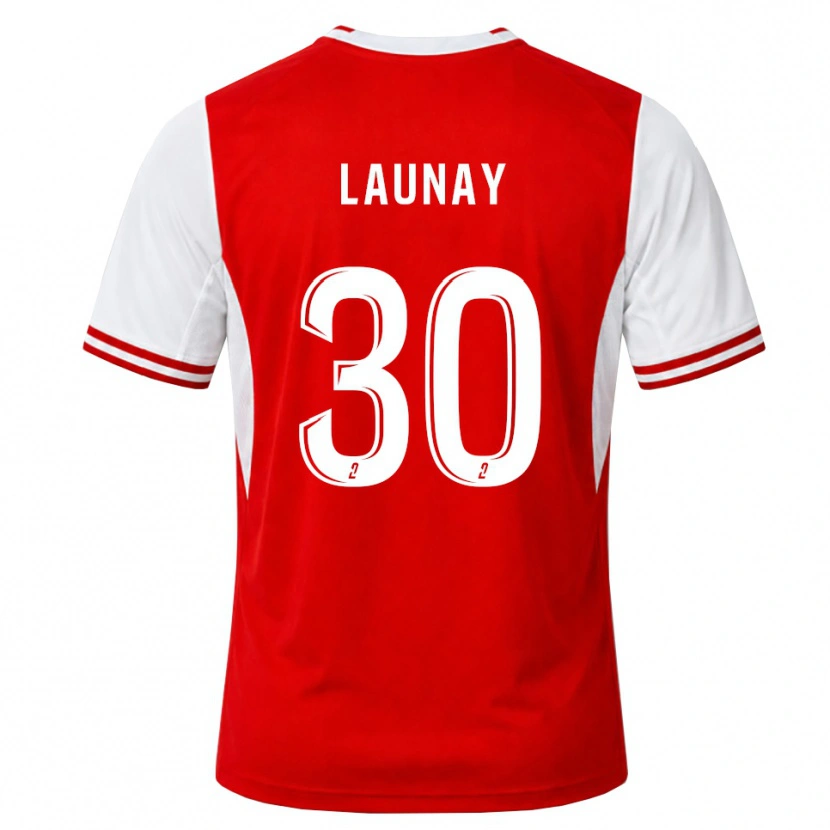 Danxen Barn Elisa Launay #30 Röd Vit Hemmatröja Matchtröjor 2026/27 Tröjor T-Tröja