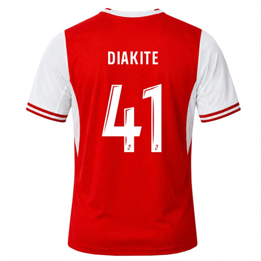 Danxen Barn Ibrahim Diakité #41 Röd Vit Hemmatröja Matchtröjor 2026/27 Tröjor T-Tröja