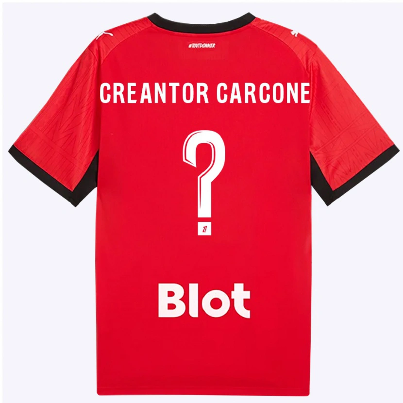 Danxen Barn Marlon Creantor Carcone #0 Röd Svart Vit Hemmatröja Matchtröjor 2026/27 Tröjor T-Tröja
