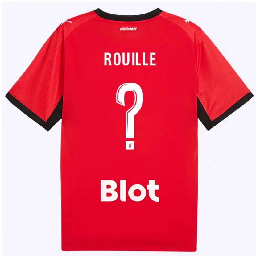 Danxen Barn Léo Rouillé #0 Röd Svart Vit Hemmatröja Matchtröjor 2026/27 Tröjor T-Tröja