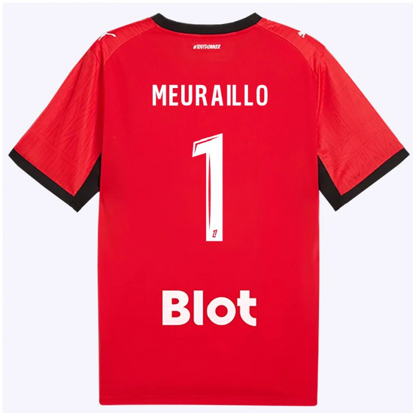 Danxen Barn Thâo Mouapa Mwa Meuraillo #1 Röd Svart Vit Hemmatröja Matchtröjor 2026/27 Tröjor T-Tröja