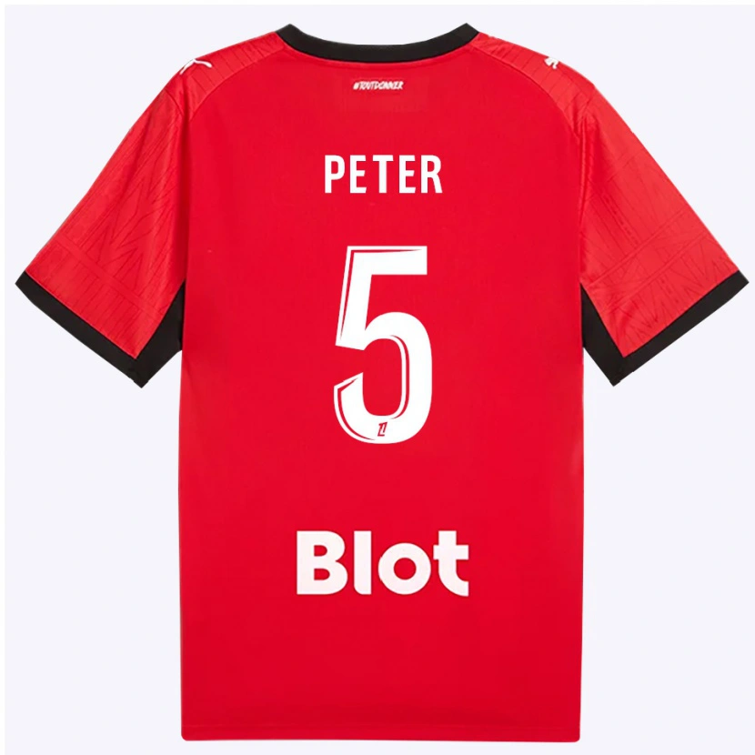 Danxen Barn Joseph Peter #5 Röd Svart Vit Hemmatröja Matchtröjor 2026/27 Tröjor T-Tröja