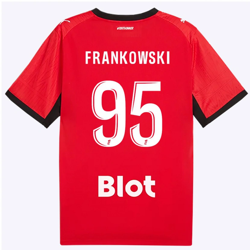 Danxen Barn Przemyslaw Frankowski #95 Röd Svart Vit Hemmatröja Matchtröjor 2026/27 Tröjor T-Tröja
