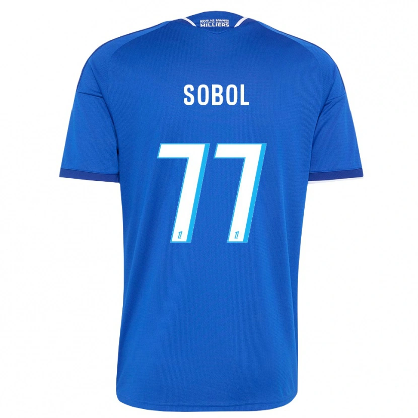 Danxen Barn Eduard Sobol #77 Kunglig Blå Vit Hemmatröja Matchtröjor 2026/27 Tröjor T-Tröja