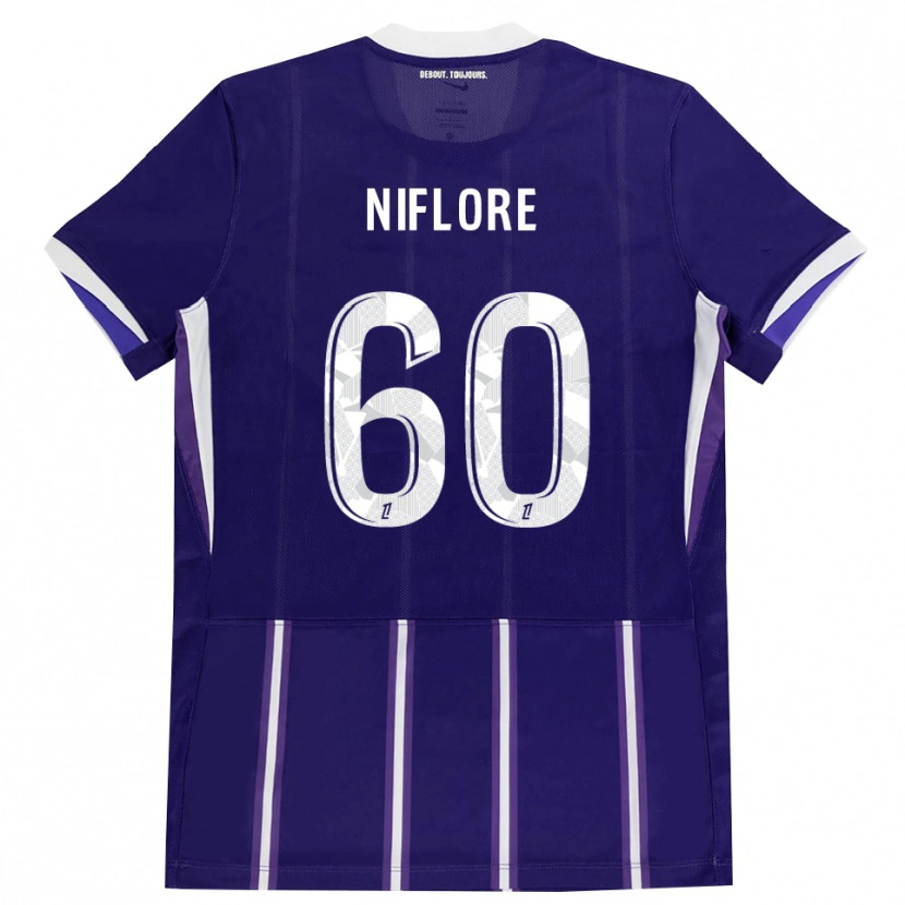 Danxen Barn Mathys Niflore #60 Lila Vit Hemmatröja Matchtröjor 2026/27 Tröjor T-Tröja