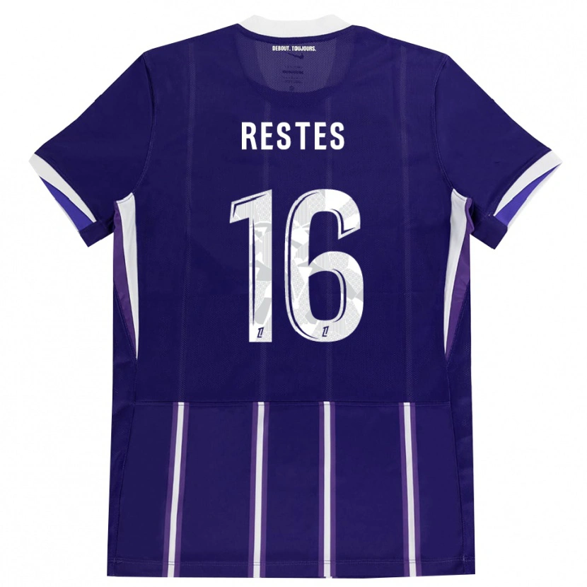 Danxen Barn Guillaume Restes #16 Lila Vit Hemmatröja Matchtröjor 2026/27 Tröjor T-Tröja