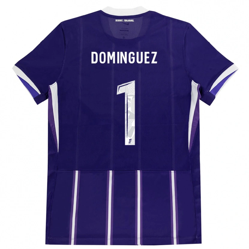 Danxen Barn Álex Domínguez #1 Lila Vit Hemmatröja Matchtröjor 2026/27 Tröjor T-Tröja