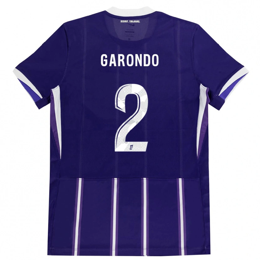 Danxen Barn Thibaud Garondo #2 Lila Vit Hemmatröja Matchtröjor 2026/27 Tröjor T-Tröja